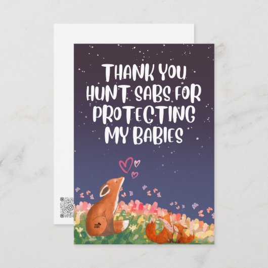 CARTE SABS DE CHASSE <3 (Devant / Derrière)