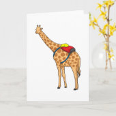 Carte Sac à dos girafe (Fleur jaune)