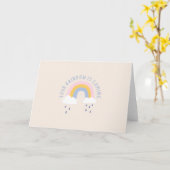 Carte Sac Cadeau 'Votre Arc-en-Ciel Arrive' (Fleur jaune)