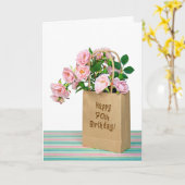 Carte Sac de 70e anniversaire (Fleur jaune)