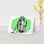 CARTE SAC DE GOLF (Fleur jaune)