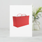 Carte Sac de shopping rouge vibrant (Debout devant)