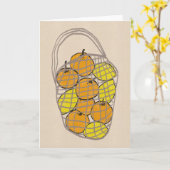 Carte Sac d'oranges et de citrons (Fleur jaune)