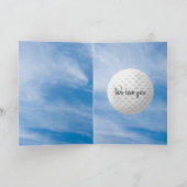 Carte Sac et balle de golf fête des pères (Intérieur)