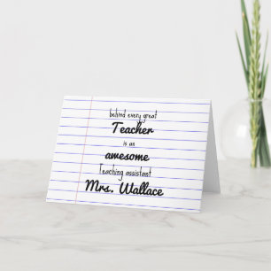 Carte sac fourre-tout d'aide aux enseignants assistant p