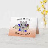 Carte Sac mignon d'Halloween pour la collecte de bonbons (Fleur jaune)