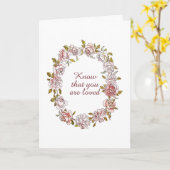 Carte Sachez que vous êtes aimé Confort et soins (Fleur jaune)