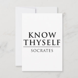Carte Sachez-Vous - Socrate