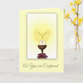 Carte Sacrament de confirmation de Holy Spirit Prayer (Fleur jaune)