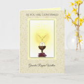 Carte Sacrament of Confirmation Holy Spirit Prayer (Fleur jaune)