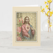 Carte Sacré-Coeur de Jésus (Fleur jaune)
