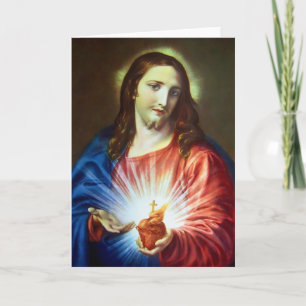 Carte Sacré-Cœur de Jésus Pompeo Batoni Art religieux