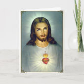 Carte Sacré Coeur de Jésus Pose catholique traditionnell (Devant)