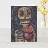 Carte Sacred Heart Day of the Dead (Fleur jaune)