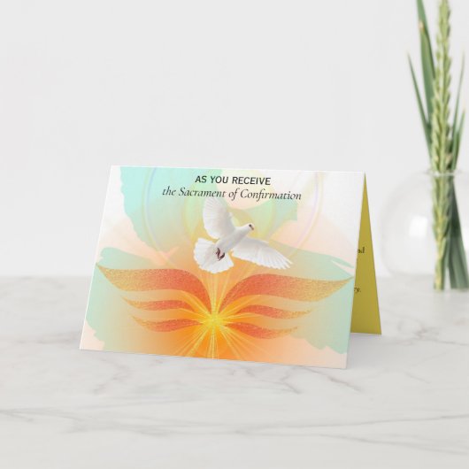 Carte Sacrement de confirmation du Saint-Esprit modifiab (Devant)