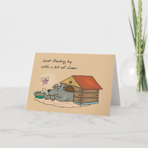 Carte Sad Dog Doghouse pense à vous