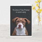 Carte Sad dog présente ses condoléances pour la perte d' (Fleur jaune)