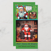 Carte Sad Père Noël Festivates (à partir de 2 ou plus) C (Devant / Derrière)