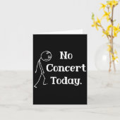Carte Sad Stick Figure Music Concert Lovers Tee - No Con (Fleur jaune)