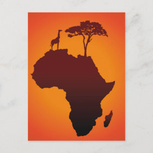 Carte Safari africaine - Carte postale