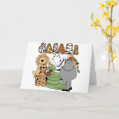 Carte Safari animal (Fleur jaune)