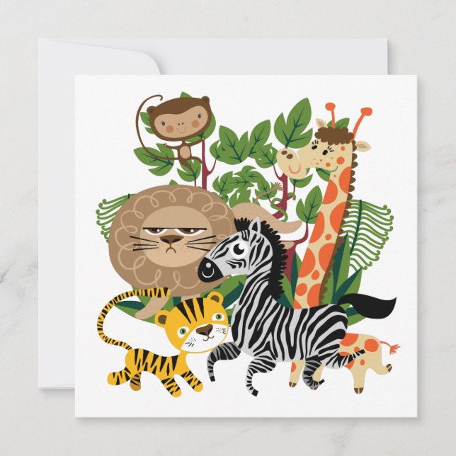 Carte Safari animal (Devant)