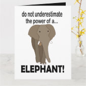 Carte Safari Animalier Éléphant Drôle Éléphant (Fleur jaune)