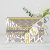 Carte Safari Baby Invitation (Debout devant)