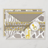 Carte Safari Baby Invitation (Devant / Derrière)