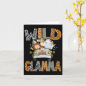 Carte Safari dans la jungle pour le 1er anniversaire de  (Fleur jaune)