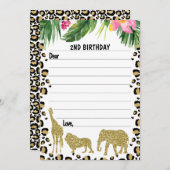 Carte Safari Gold Cheetah Imprimer Temps Capsule (Devant / Derrière)