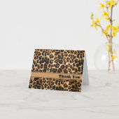 Carte Safari Leopard Note (Fleur jaune)