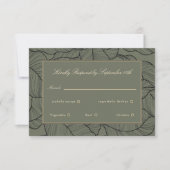 Carte Sage Beige Elegant Script Response Card (Devant)