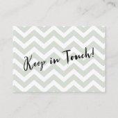 Carte Sage et blanc Chevron "Changement d'adresse" (Dos)