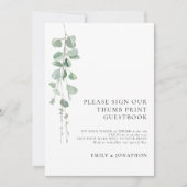 Carte Sage Eucalyptus Thumbprint Livre d'or (Devant)