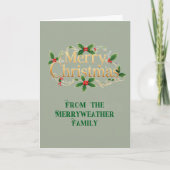 Carte Sage festive Joyeux Noël (Devant)