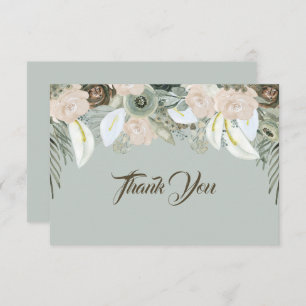 Carte Sage Green et Vanilla Cream Merci