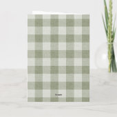 Carte Sage Green Gingham Buffalo Check Linen Texture (Dos)