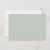 Carte Sage Green Modern Wedding RSVP (Dos)
