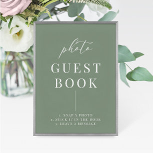 Carte Sage Green Moderne Élégant Mariage Symbole de mari