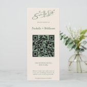 Carte Sage Green Photo Mariage Code QR Enregistrer La Da (Debout devant)