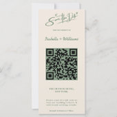Carte Sage Green Photo Mariage Code QR Enregistrer La Da (Devant)