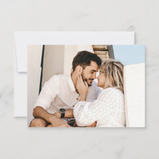 Carte Sage Green Photo QR Code Mariage RSVP Enclôture (Dos)