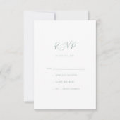 Carte Sage Green RSVP (Devant)