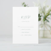 Carte Sage Green RSVP (Debout devant)