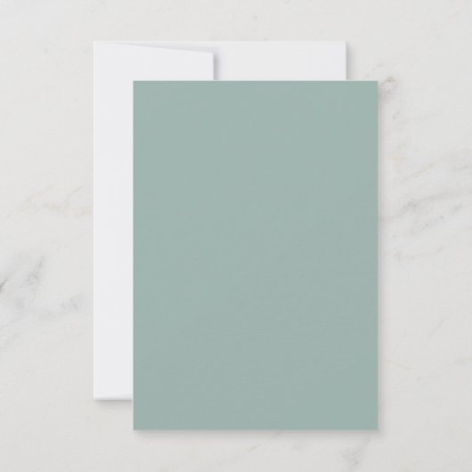 Carte Sage Green RSVP (Dos)