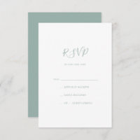Carte Sage Green RSVP