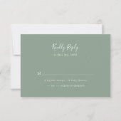 Carte Sage Green RSVP (Devant)