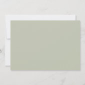 Carte Sage Green Wreath Photo Enregistrer la date (Dos)
