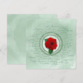 Carte Sage Vert avec Citation d'autonomisation de Rose R (Devant / Derrière)